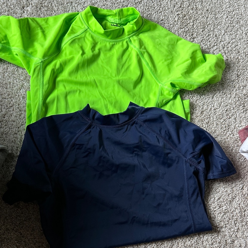 Bright Green and Navy Blue rash guard